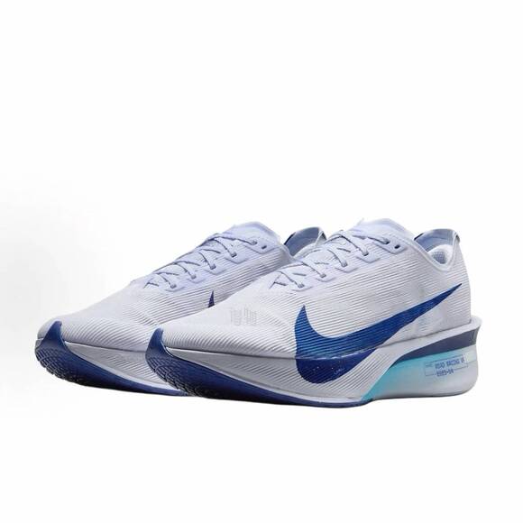 NEW NIKE men\'s zoomx vaporfly next shoe in ghost/blue void-persian violet main image 4